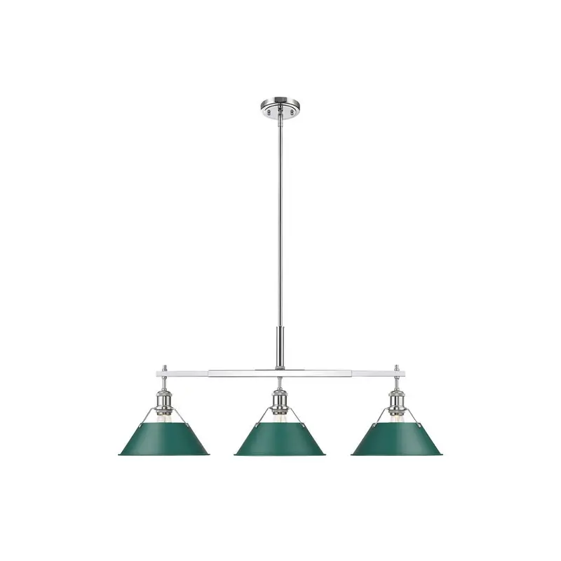 Orwell Three Light Linear Pendant Chrome