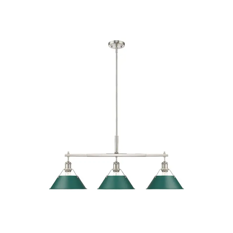 Orwell Three Light Linear Pendant Pewter