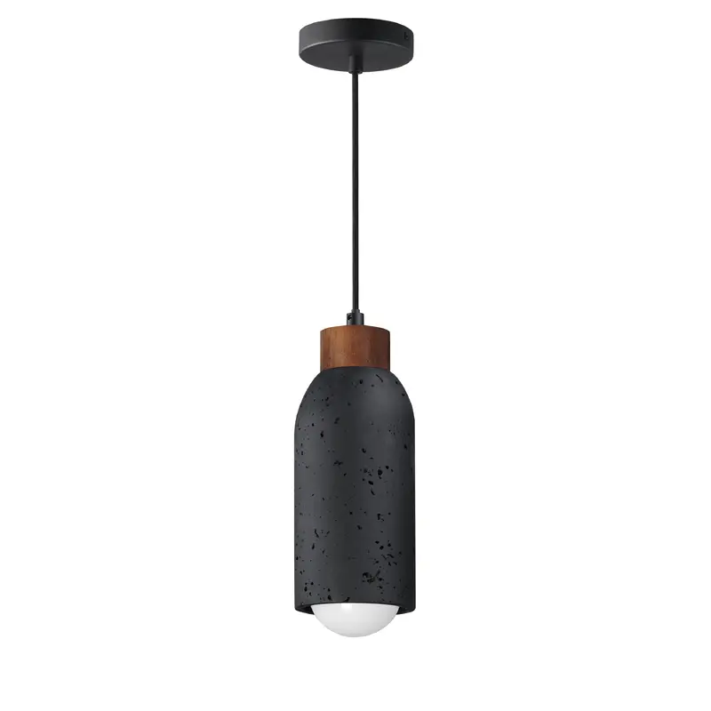 Pompeii One Light Pendant Lava / Black