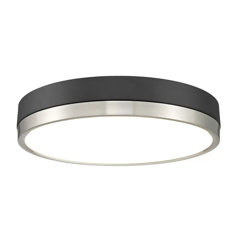 Algar LED Flush Mount Matte Black + Brushed Nickel