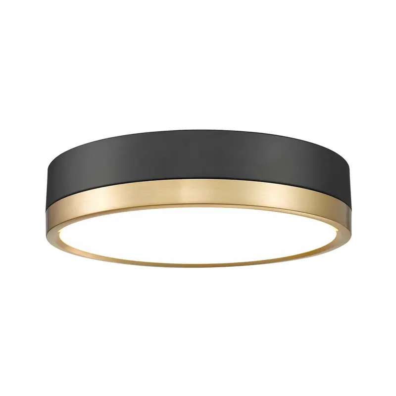 Algar LED Flush Mount Matte Black + Modern Gold