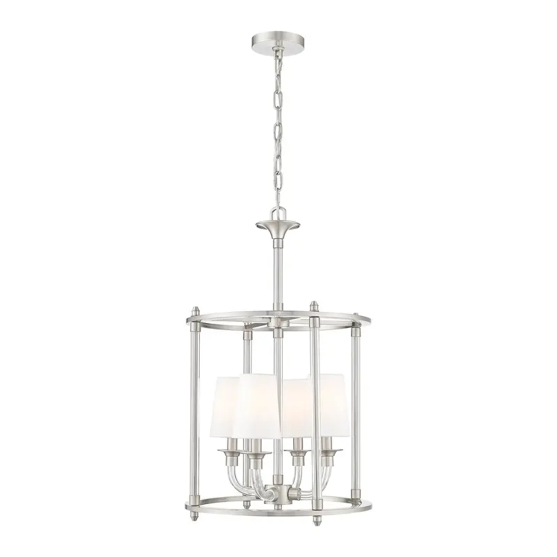 Katerina Four Light Chandelier Brushed Nickel