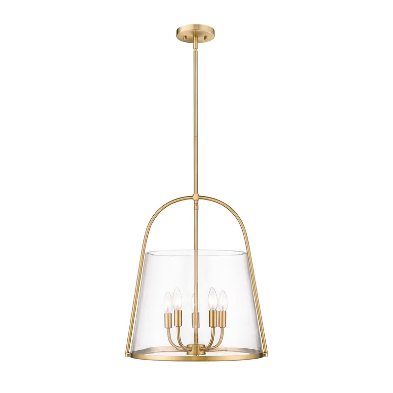Archis Five Light Pendant Modern Gold
