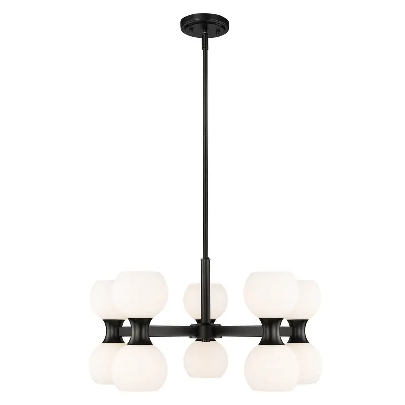 Artemis Ten Light Chandelier Matte Black