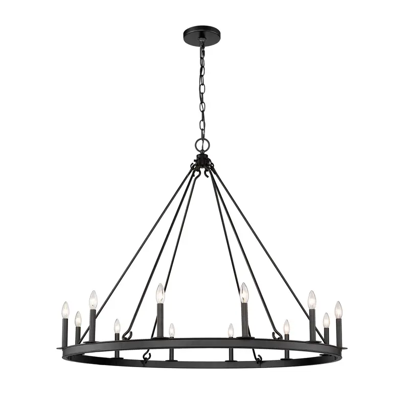 Barclay 12 Light Chandelier Matte Black