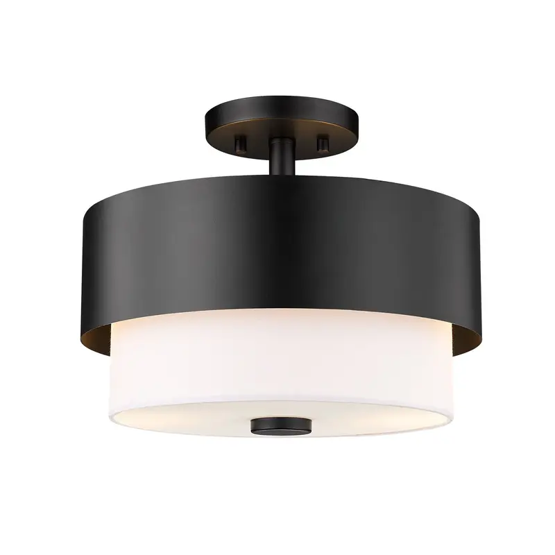 Counterpoint Two Light Semi Flush Mount Matte Black