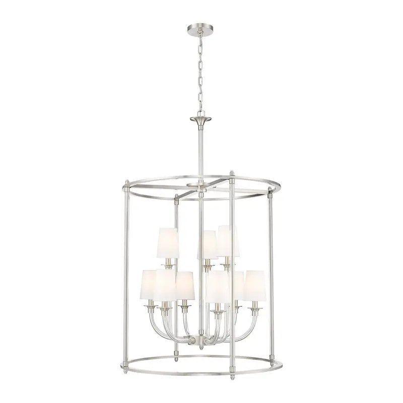 Katerina Nine Light Chandelier Brushed Nickel