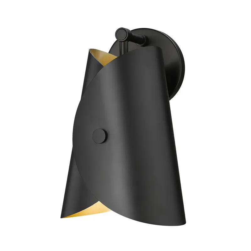 Salone One Light Wall Sconce Matte Black