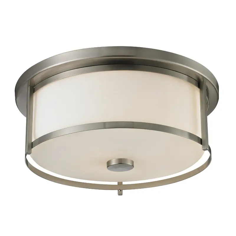 Savannah Three Light Flush Mount Brushed Nickel