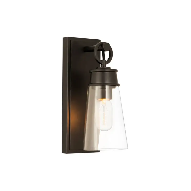 Wentworth One Light Wall Sconce Matte Black
