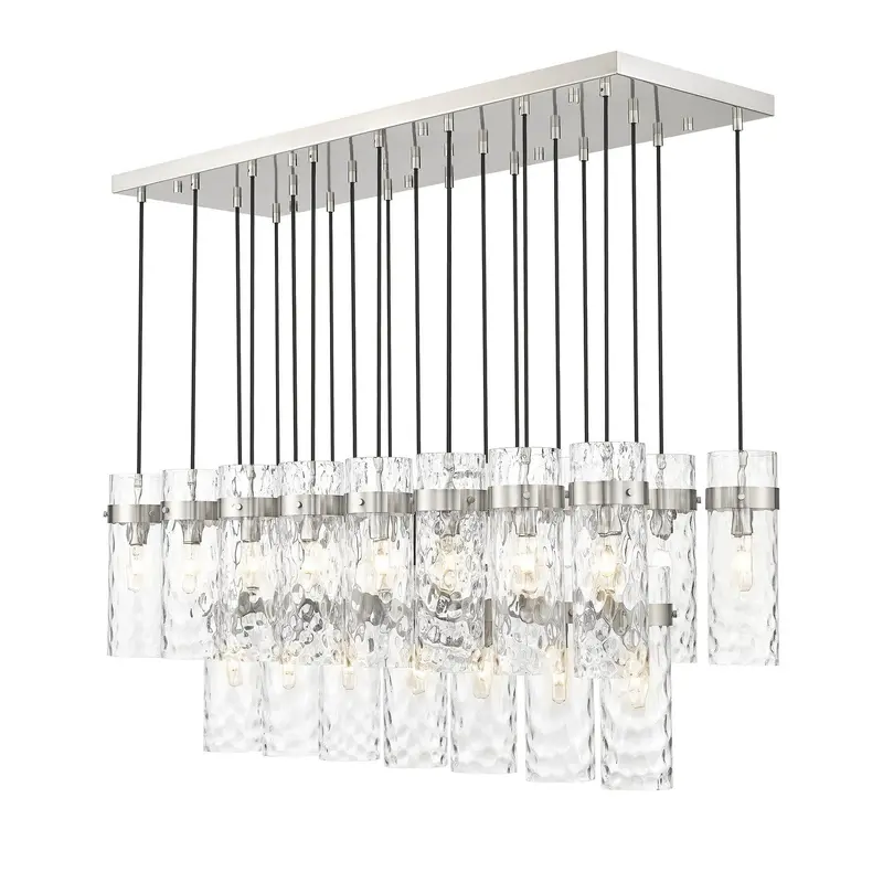 Fontaine 23 Light Linear Chandelier Brushed Nickel
