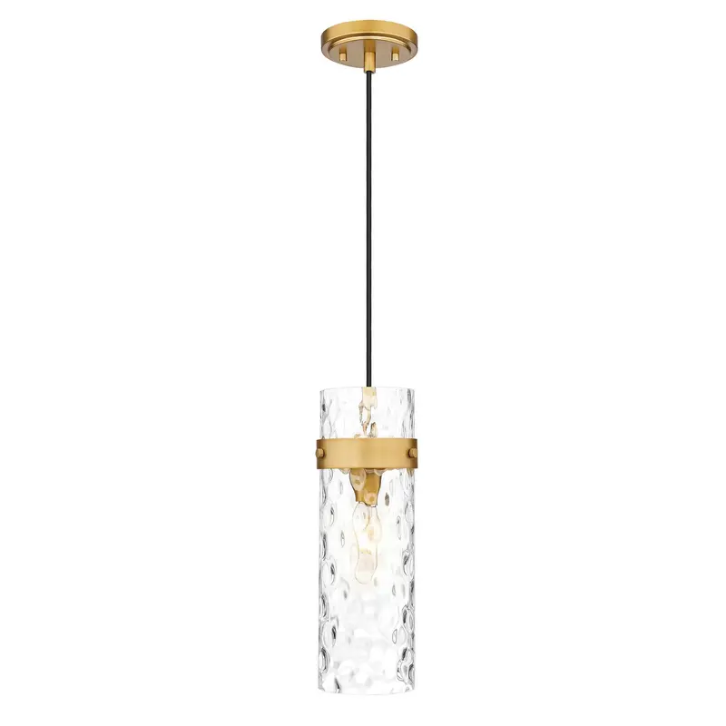 Fontaine One Light Pendant Rubbed Brass