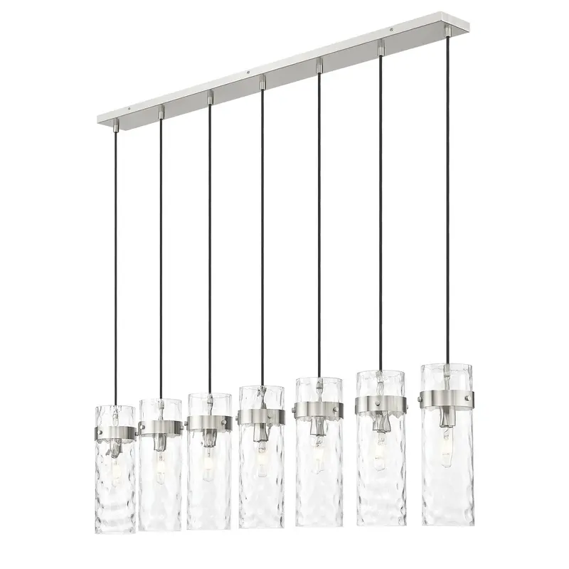 Fontaine Seven Light Linear Chandelier Brushed Nickel