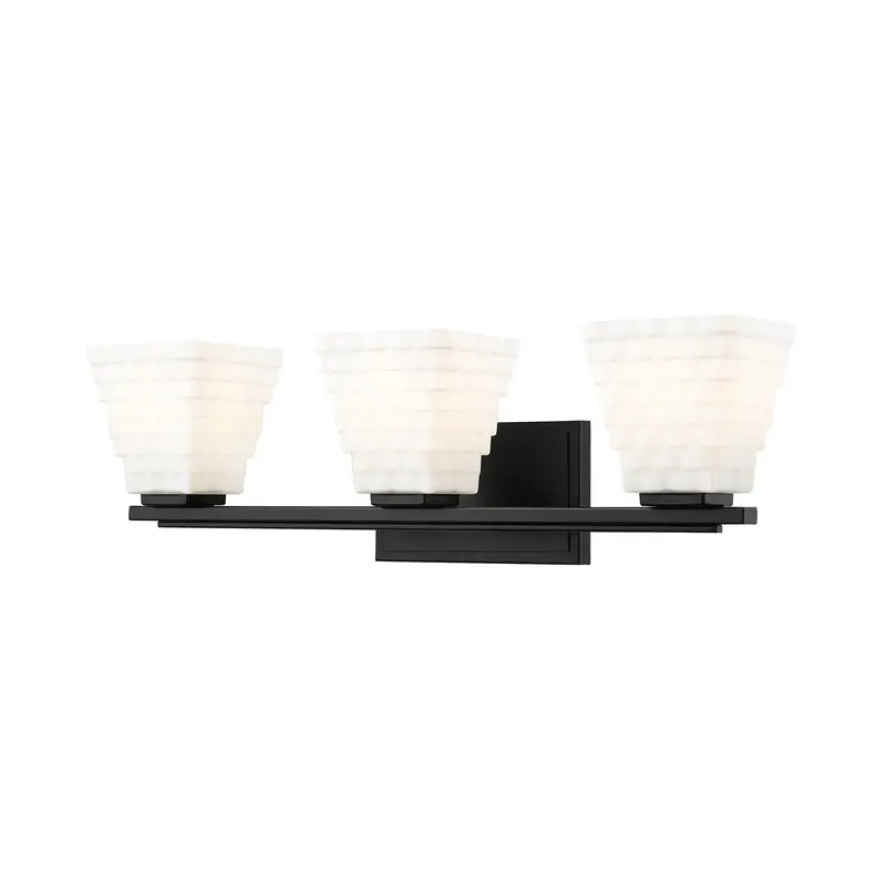 Annalise Three Light Vanity Matte Black