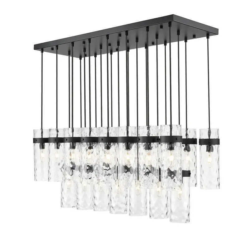 Fontaine 23 Light Linear Chandelier Matte Black