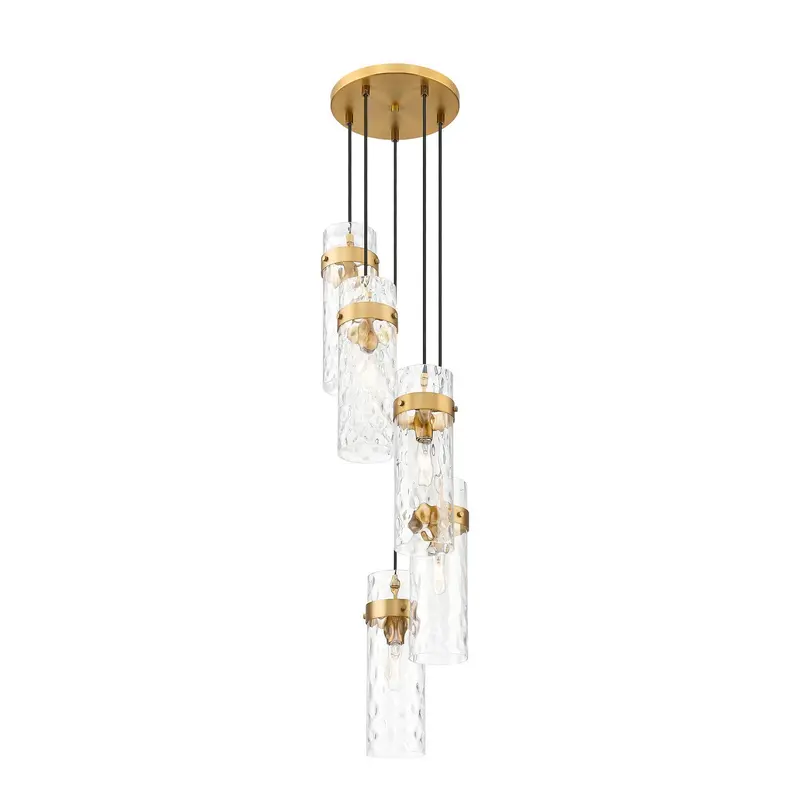 Fontaine Five Light Chandelier Rubbed Brass