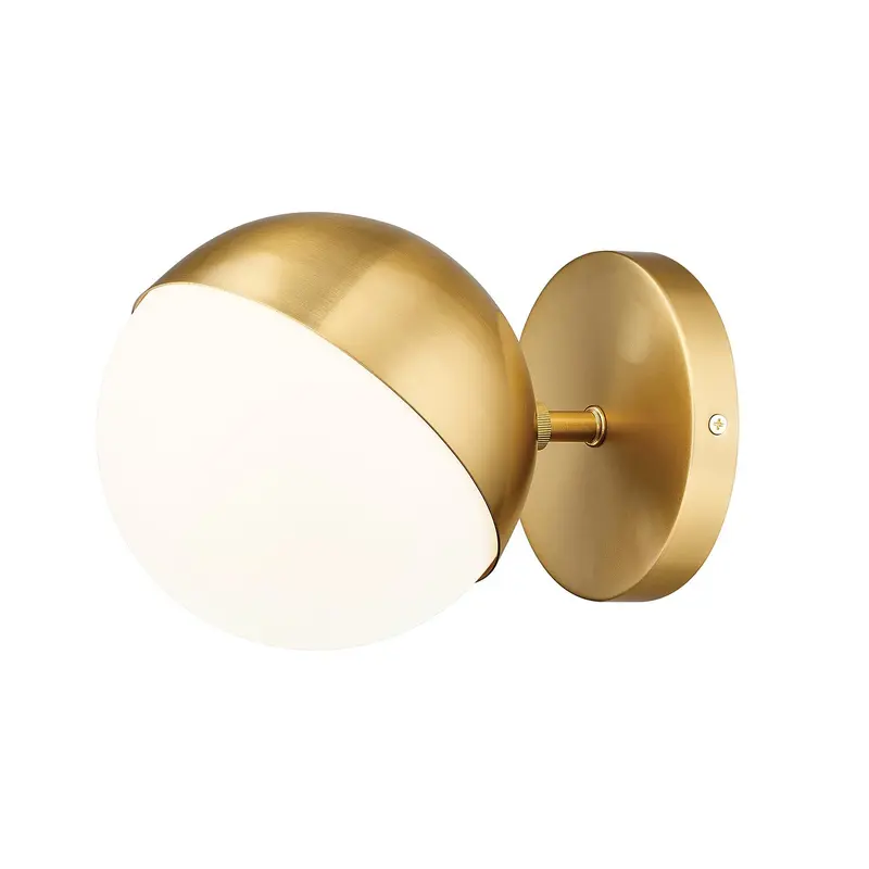 Realm Sphere One Light Wall Sconce Modern Gold