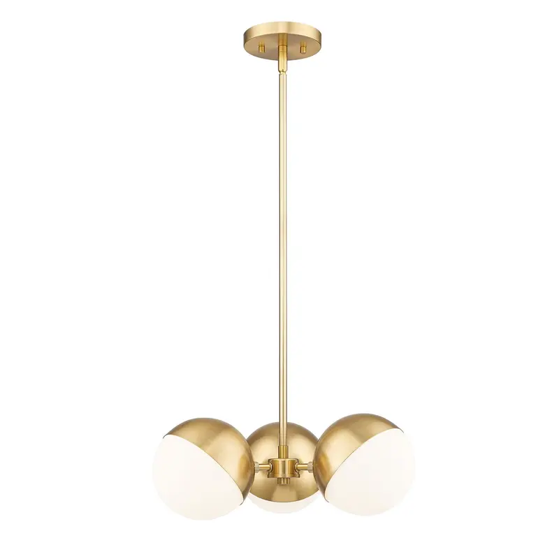 Realm Sphere Three Light Chandelier Modern Gold