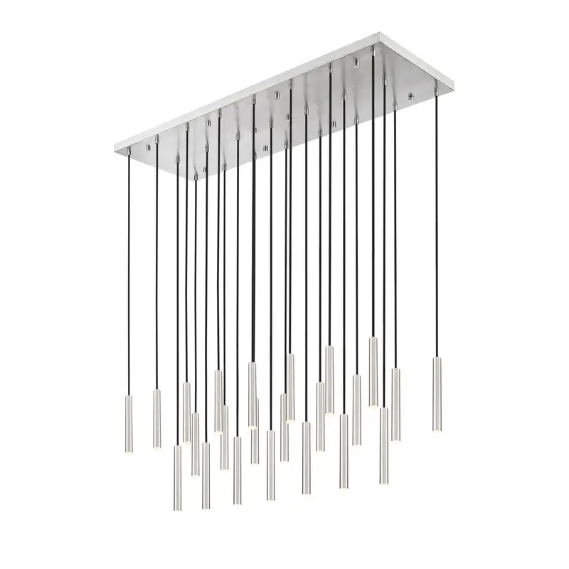 Forest LED Linear Chandelier Brushed Nickel