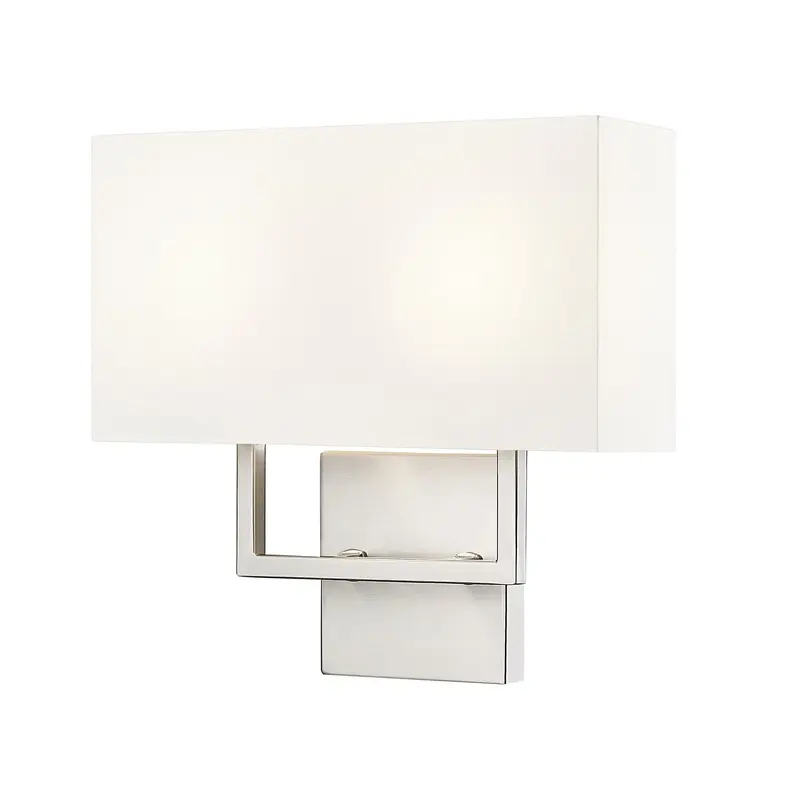 Saxon Two Light Wall Sconce Brushed Nickel