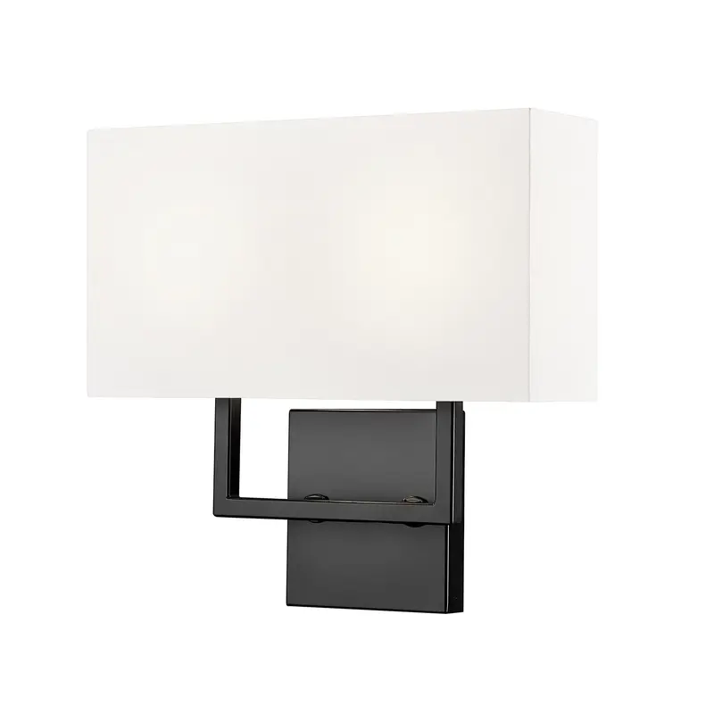 Saxon Two Light Wall Sconce Matte Black