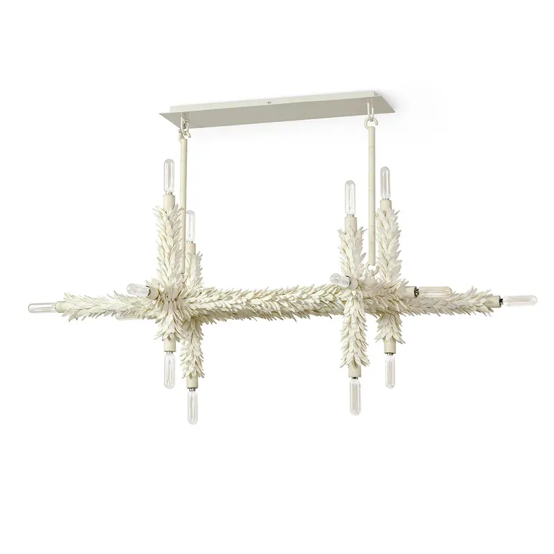 Larkspur 16 Light Linear Chandelier Cream