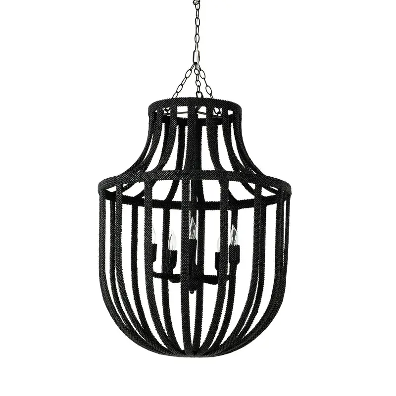 Paloma Five Light Chandelier Black