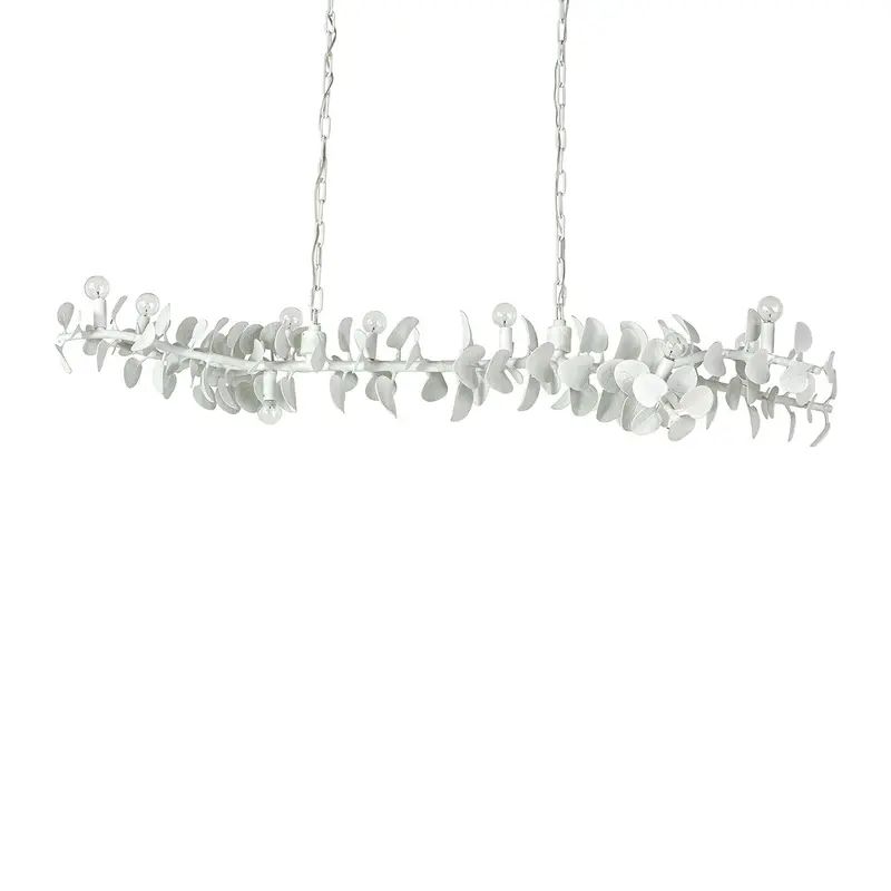 Eucalyptus Ten Light Chandelier White