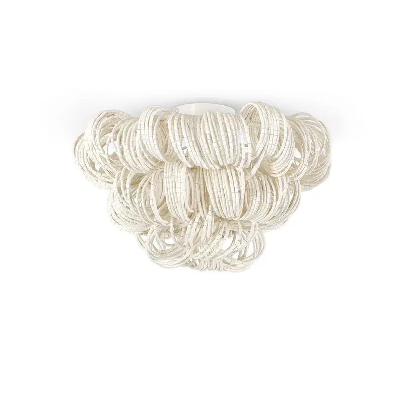 Monroe One Light Semi Flush Mount Cream