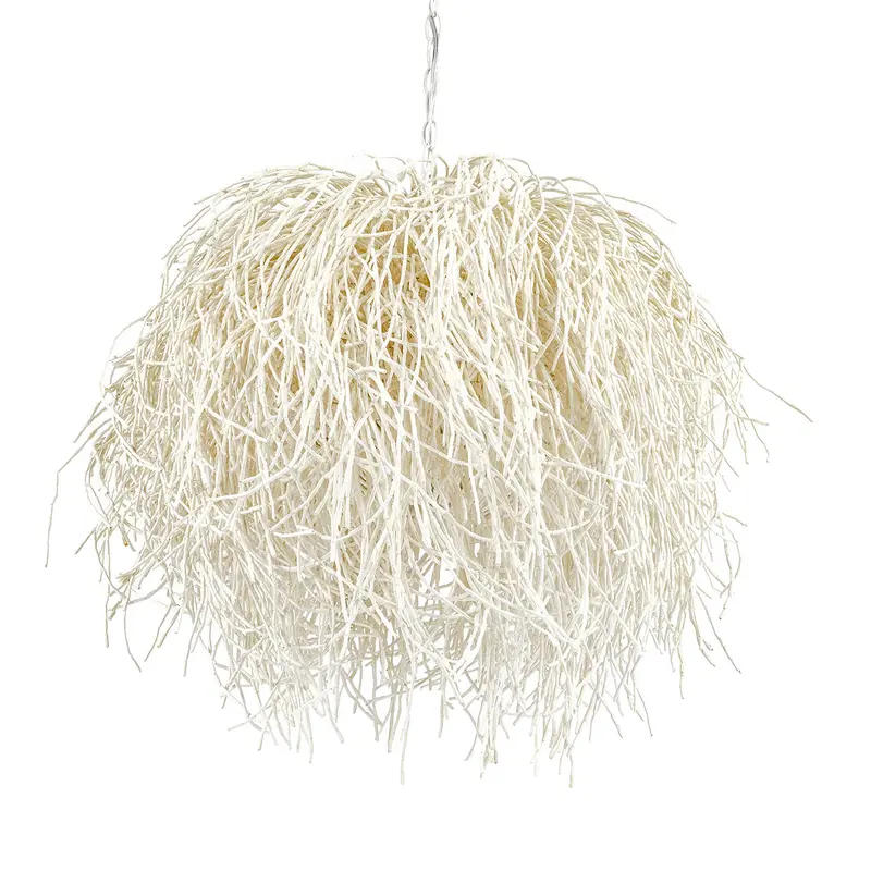 Windblown Three Light Chandelier Off-White