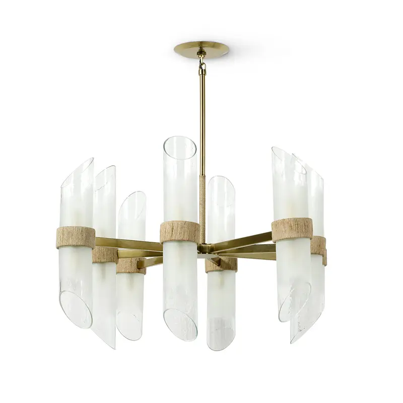 Yvonne 16 Light Chandelier Brass