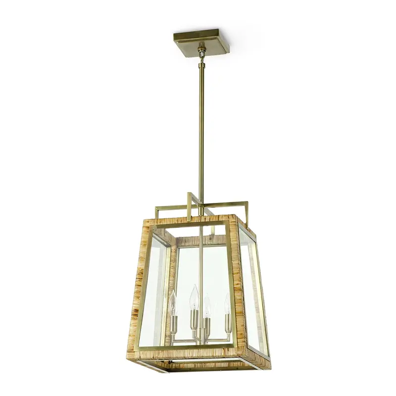 Watson Four Light Chandelier Brass
