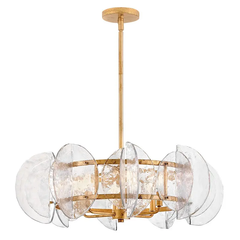 Seraphina LED Chandelier Distressed Brass