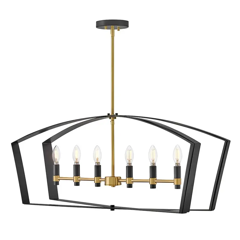 Sammi LED Linear Chandelier Black