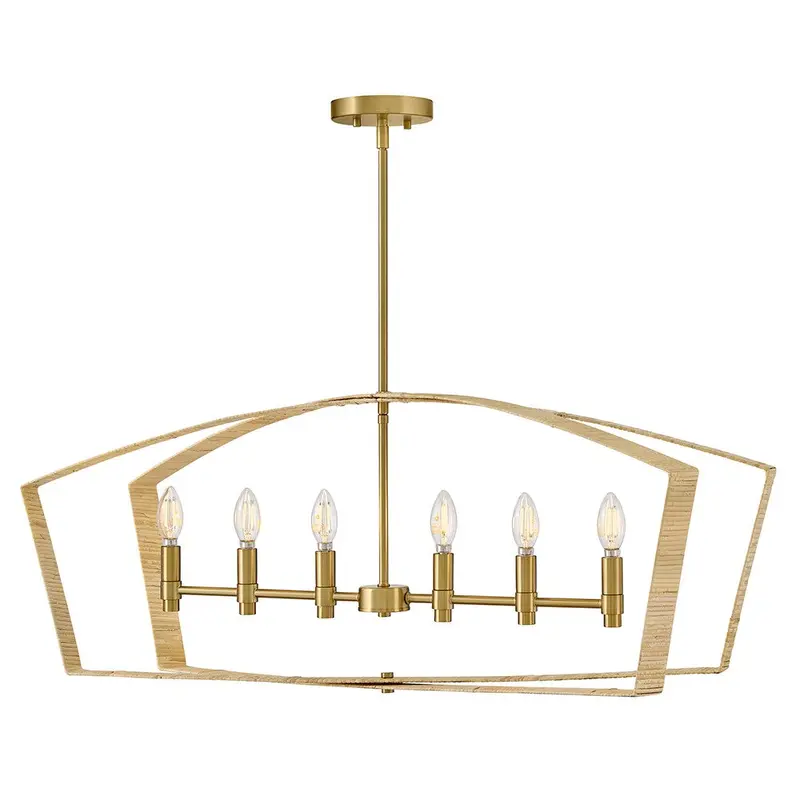 Sammi LED Linear Chandelier Lacquered Brass