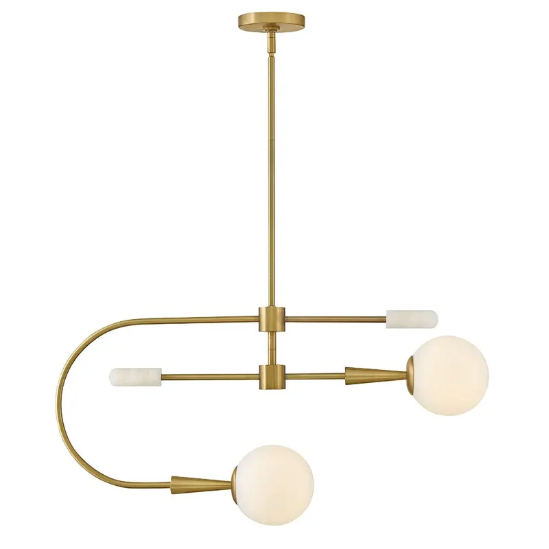 Maude LED Chandelier Lacquered Brass
