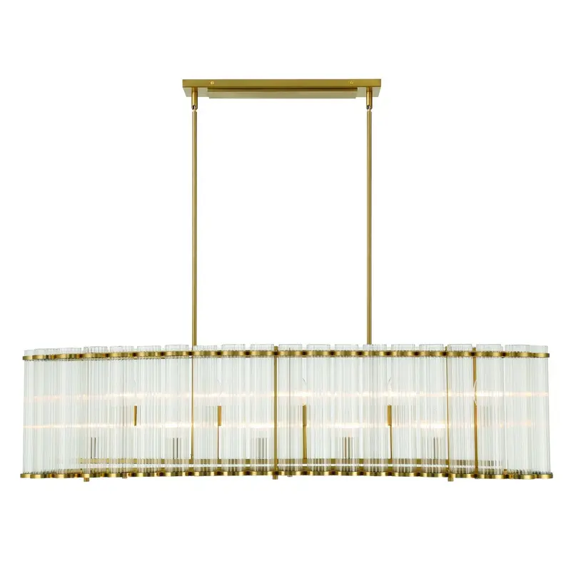 Glasbury Ten Light Chandelier Gold