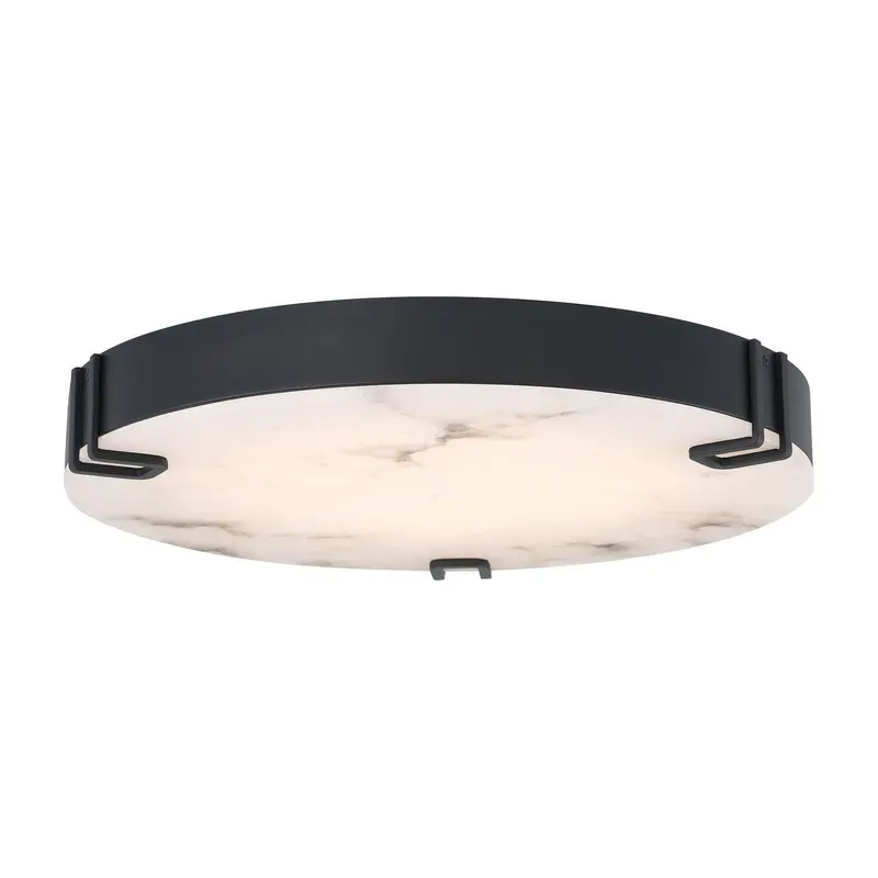 One Light Flush Mount Black