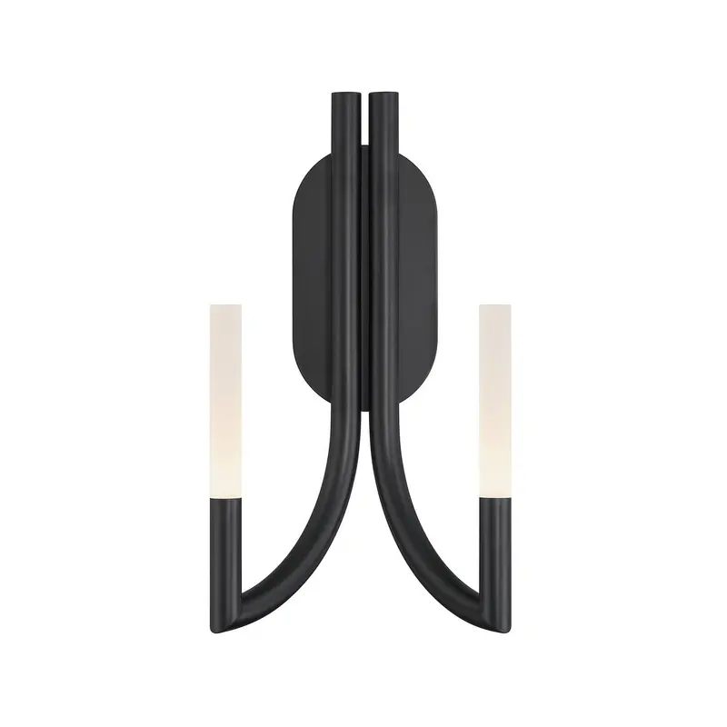 Two Light Wall Sconce Black