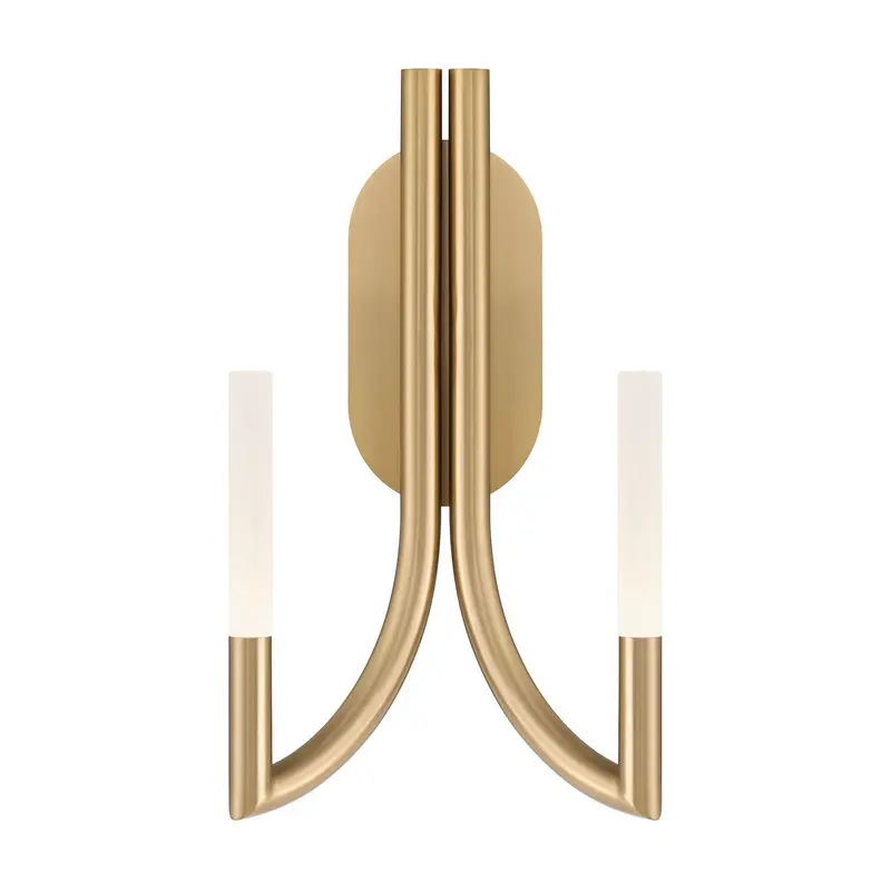 Two Light Wall Sconce Gold