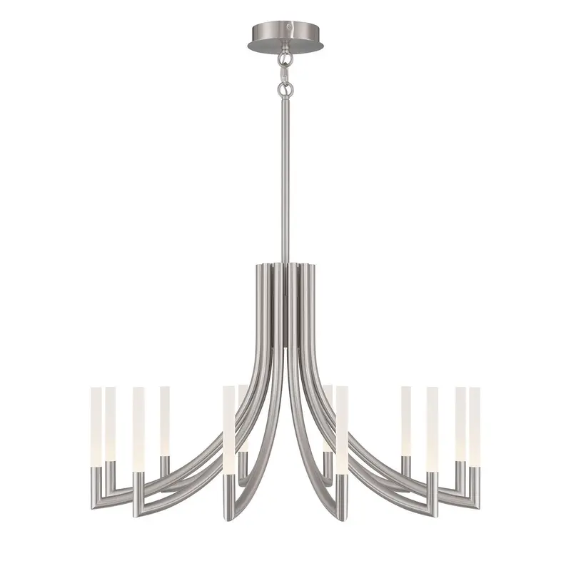 12 Light Chandelier Nickel