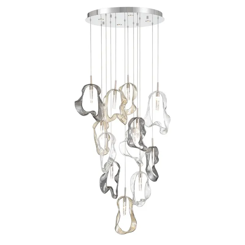 16 Light Chandelier Nickel