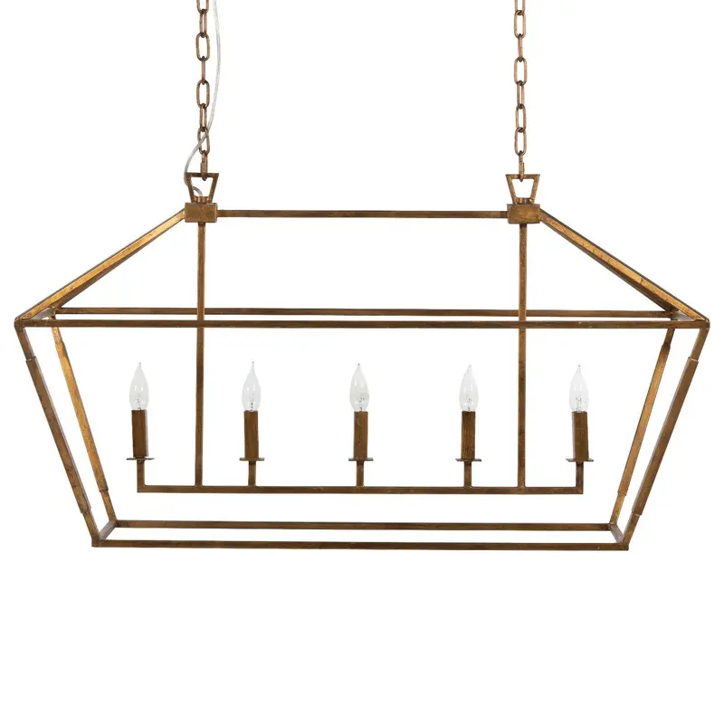 Adler Five Light Chandelier Vintage Gold