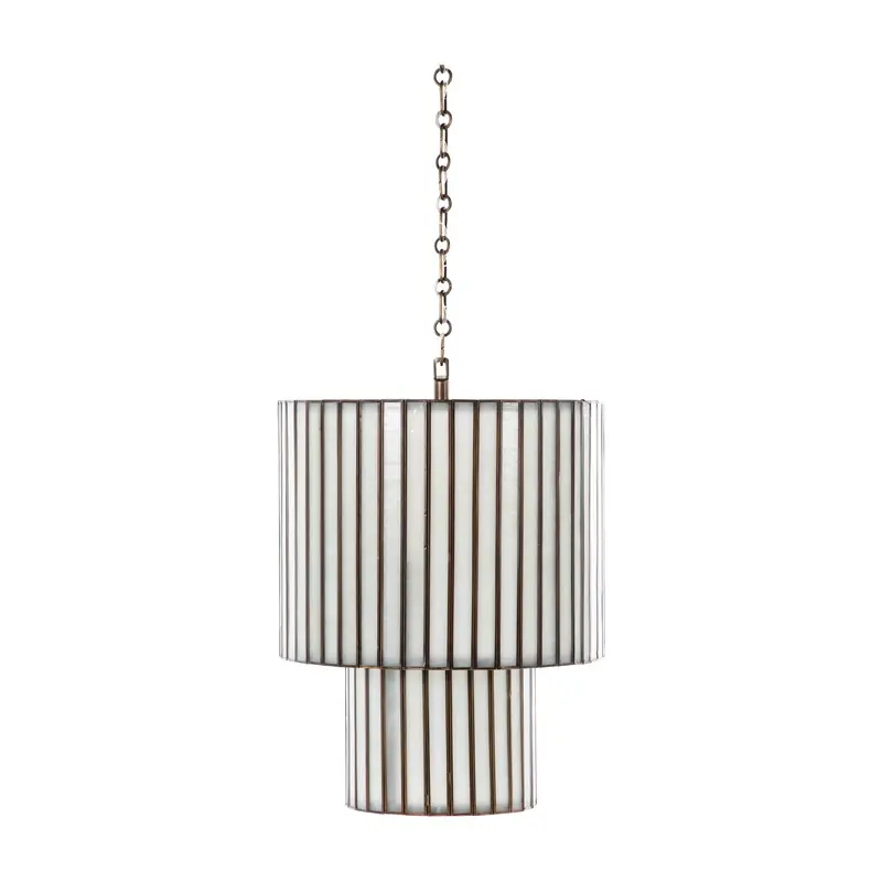 Fulbright One Light Pendant Brushed Brass/Mercury Glass