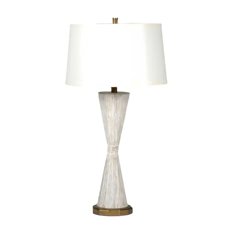 Roman One Light Table Lamp Distressed White/Antique Gold