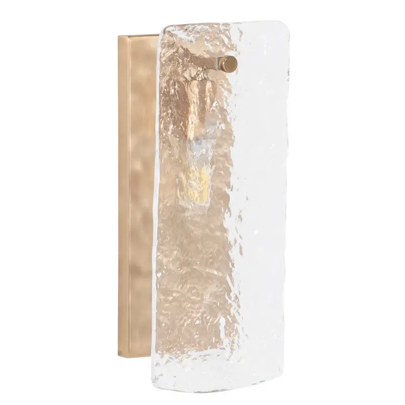 Augusta One Light Wall Sconce Antique Brass/Cast Glass