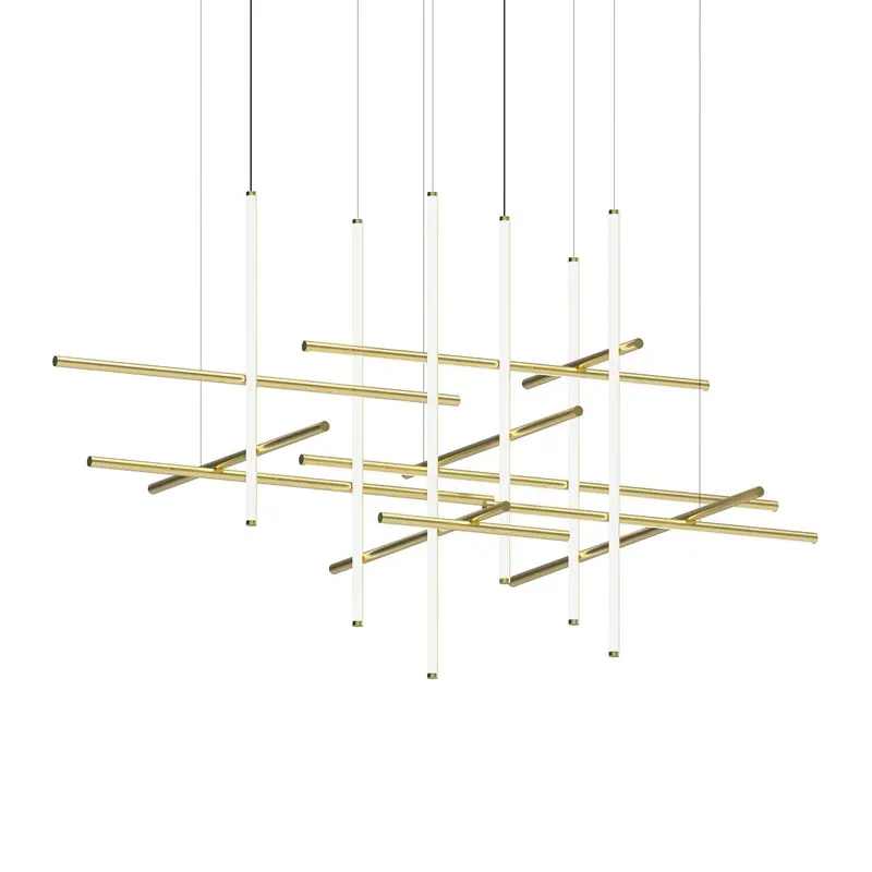 Labyrinth LED Pendant Brass