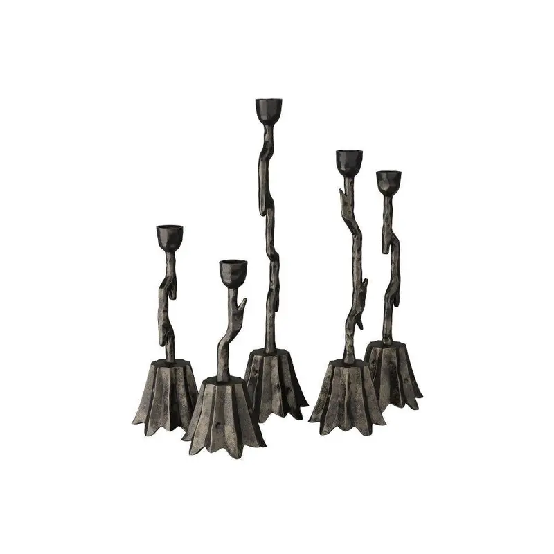 Brandt Candlesticks, Set of 5 Bronze
