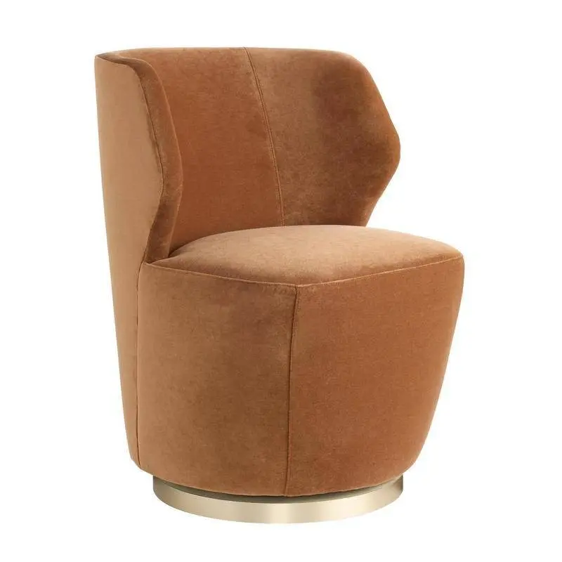 Poppy Chair Cider Velvet/Champagne Swivel