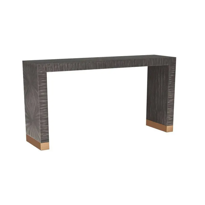 Andreas Console Dark Gray Straw Marquetry